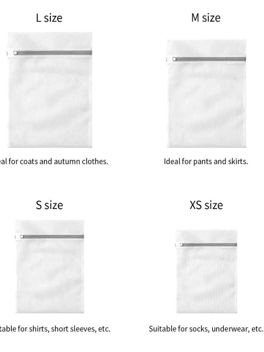 10 Pack Mesh Laundry Bags for Delicates with Non Rust Zipper- MDSXO White Laundr